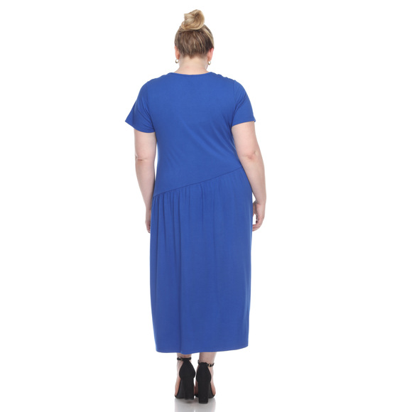 Plus Size Short Sleeves Maxi Dress - Picture 4 of 5